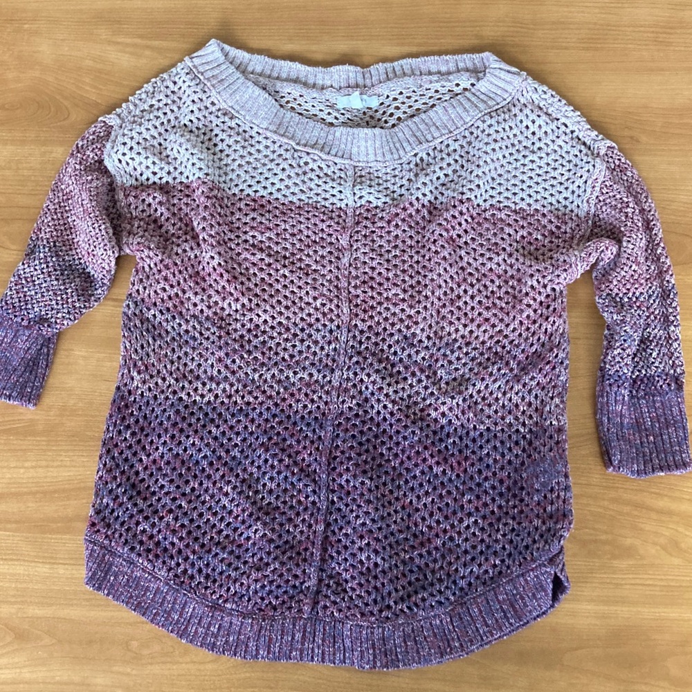 Purple Ombre Knit Sweater